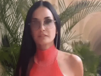 In a see-through dress, the stunning Demi Moore exhibited her killer figure without a bra