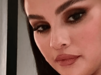 Intimate photographs show Selena Gomez in a busty low-cut corset-style top